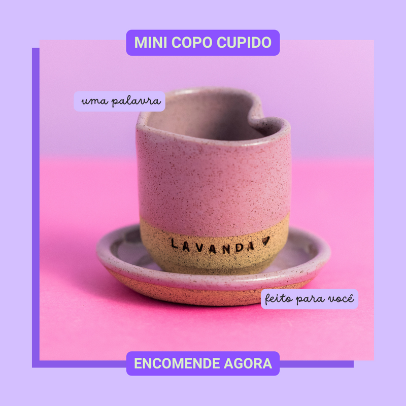 [PERSONALIZADO] Mini copo cupido rosa - prazo de produção: até 4 semanas